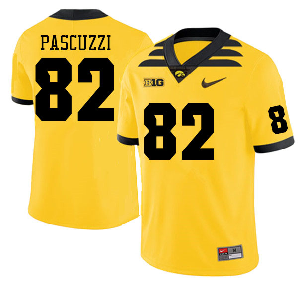Men #82 Johnny Pascuzzi Iowa Hawkeyes College Football Jerseys Sale-Gold